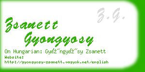 zsanett gyongyosy business card